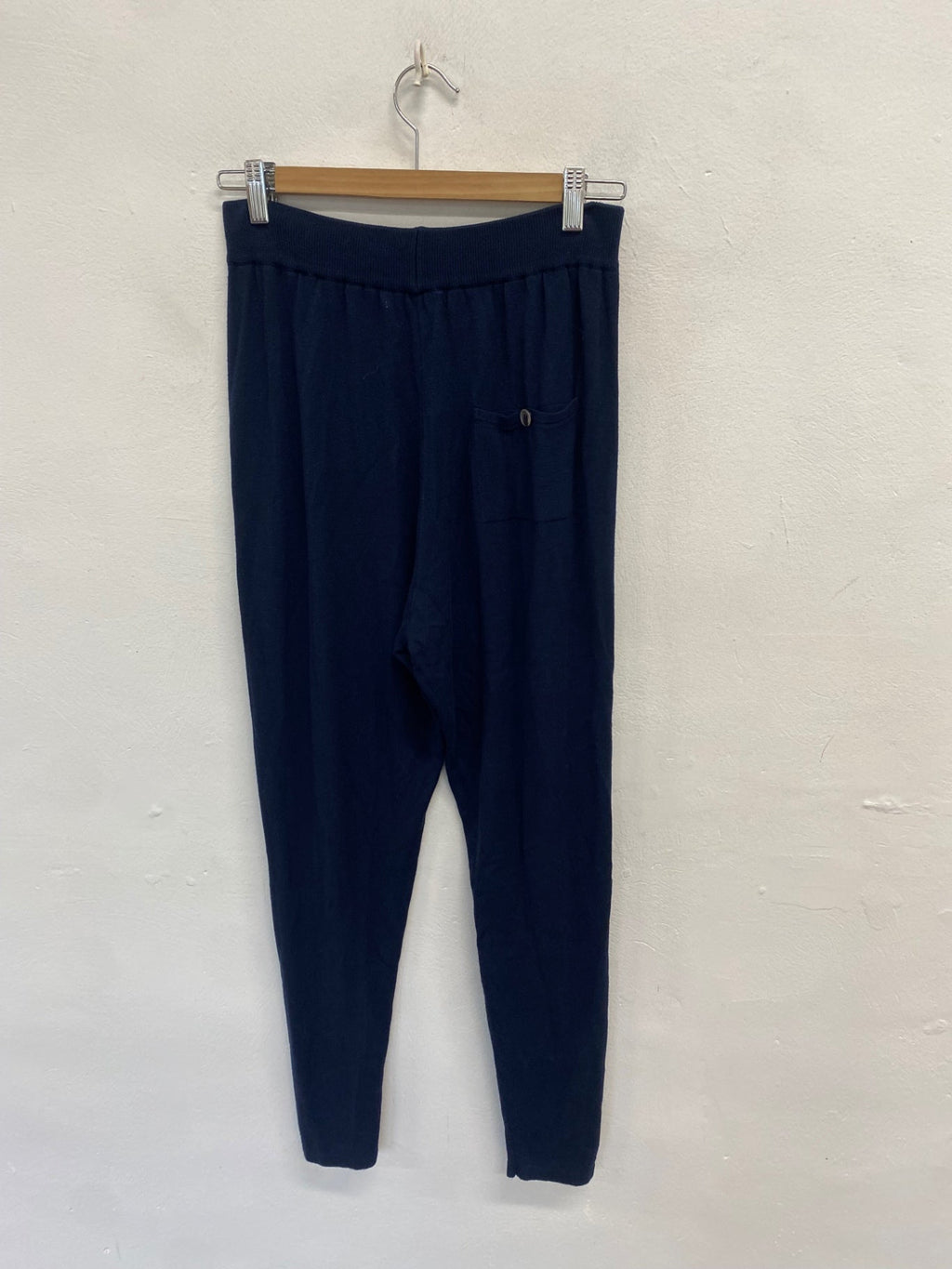 Stunning Sibinlinnebjerg Harem trousers UK 10 Navy knit SO560