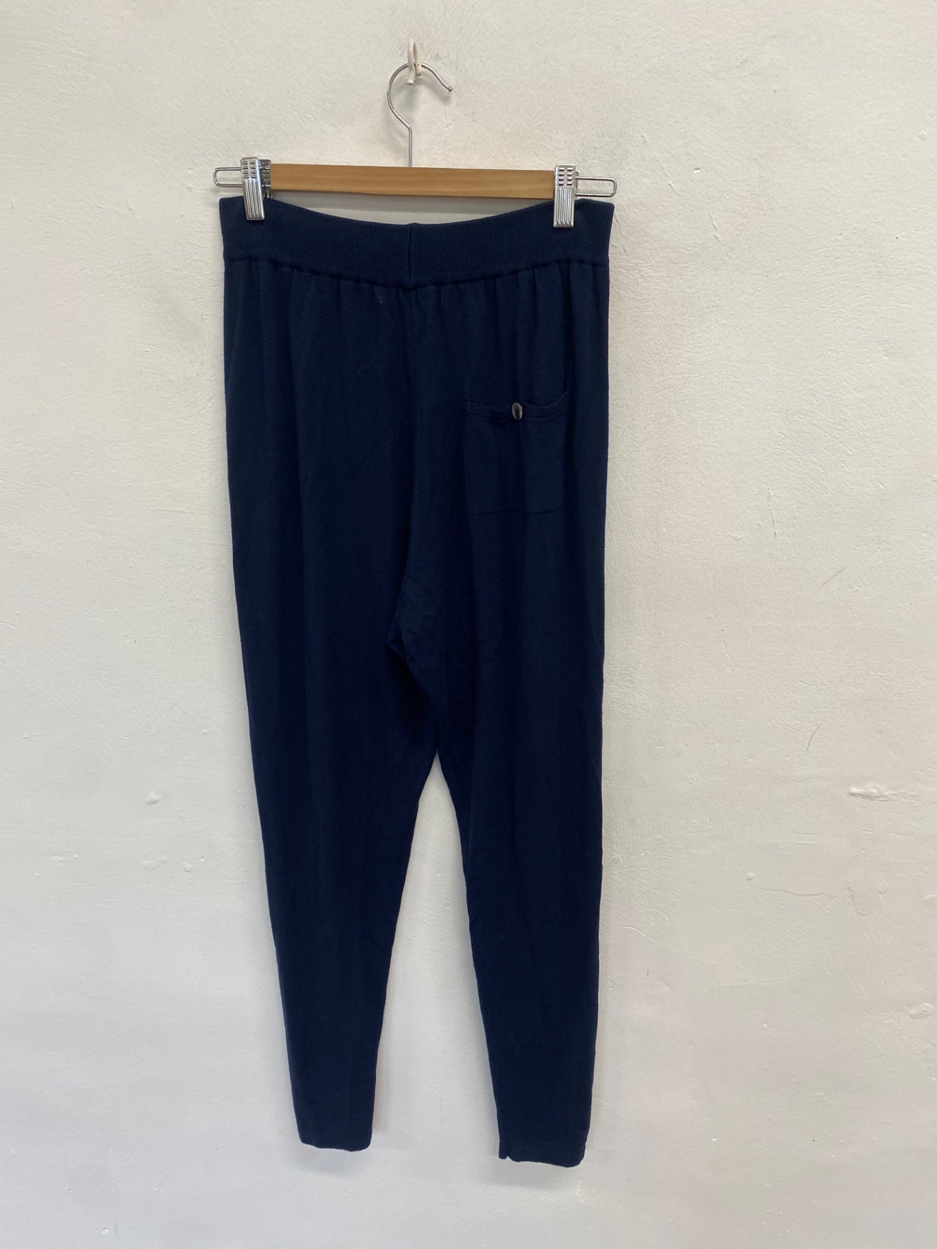 Stunning Sibinlinnebjerg Harem trousers UK 10 Navy knit SO560