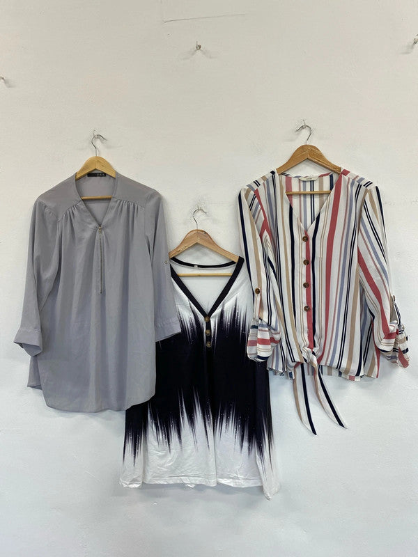 Fabulous Trio of lightweight blouses Uk18-20 George #10 YM001