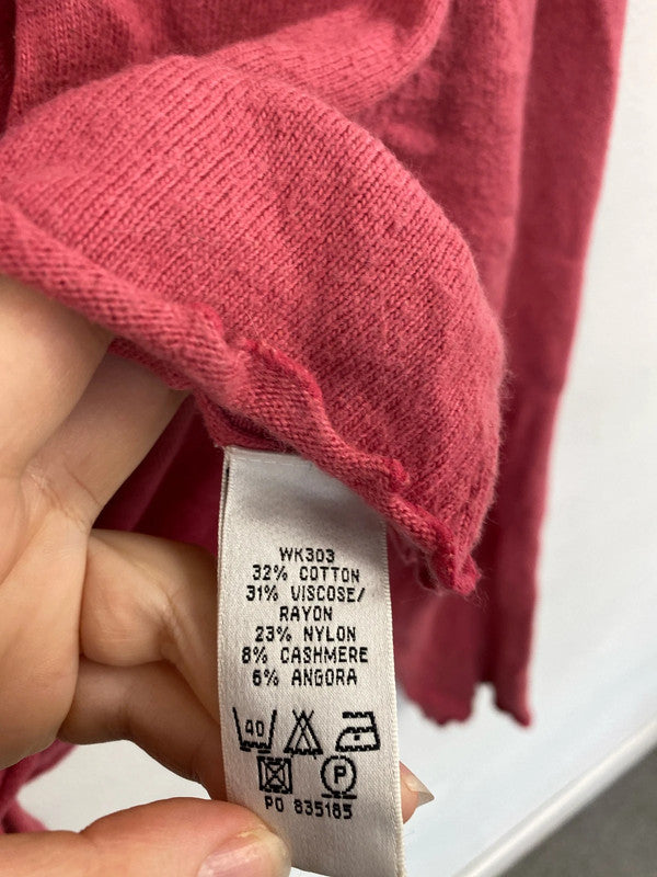 Boden Fabulous Pink Crop Wrap Cardigan UK 8 MM005