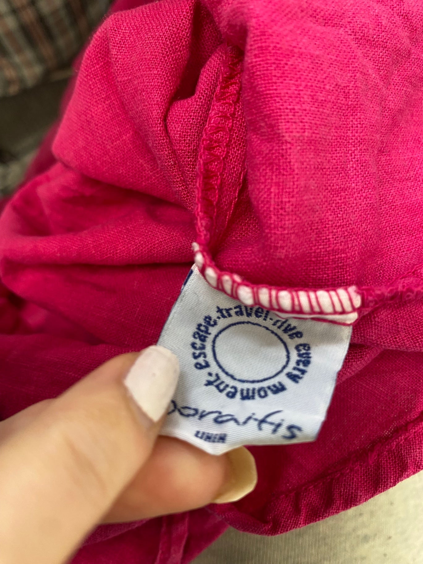 Stunning moraitis Tunic shirt Uk 10 Pink linen SO560