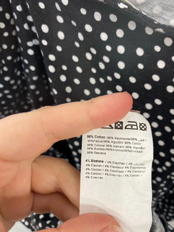 Pimkie Preppy Black & White Polkadot Mini Dress Size XL LB010