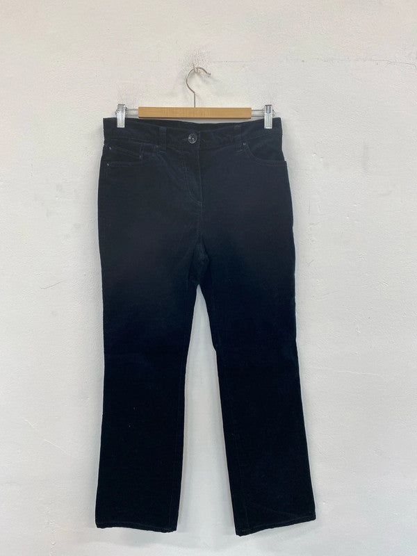 M&S Fabulous Deep Navy Corduroy Trousers UK 10 MM005
