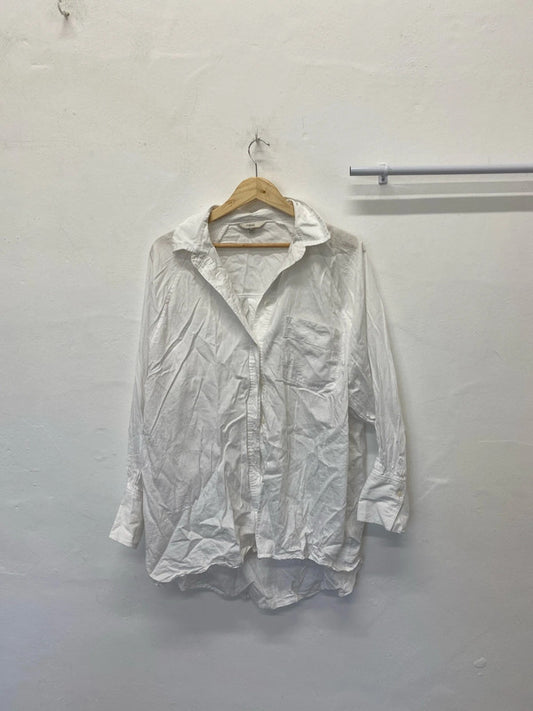 Fabulous Oversized White Pure Cotton Uk20 Next shirt IM001
