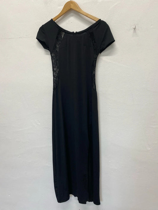 Fabulous Shein black Midaxi skinny dress UkL KA001