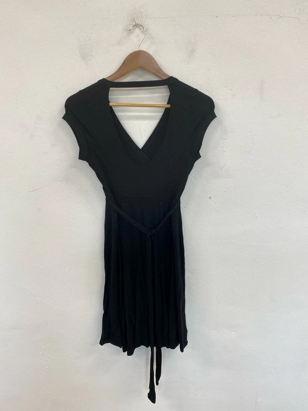 Cultus Stylish Black Jersey Midi Dress Size M JM004