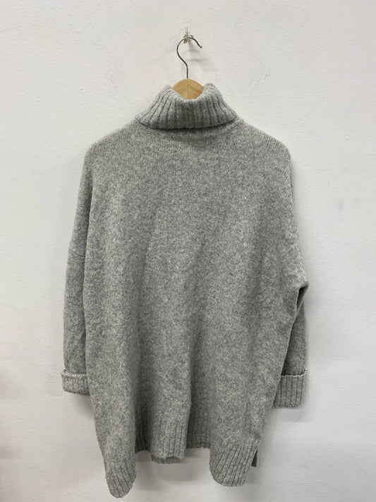 Zara Fabulous Grey Oversize Turtleneck Jumper Dress Size S KS002