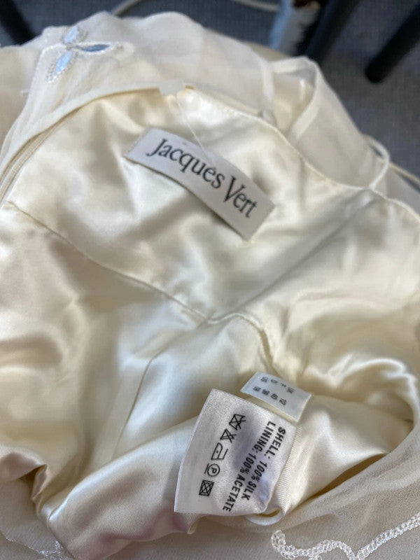 Fabulous Jacques Vert pure silk occasion dress & jacket Uk12 JS004