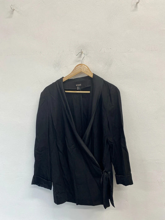 Lovely H&M black wrap jacket blazer UK 16 KM003