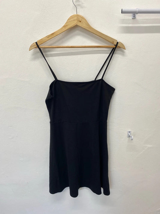 Fab H&M black skater dress Uk14 classic PJ001