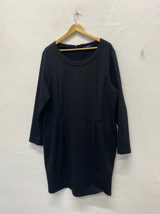 Fab George textured dress Uk24 work or formal NC001