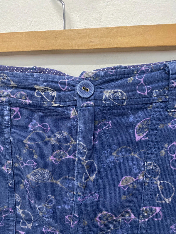 Fabulous Y2K White Stuff Mini skirt floral needlecord Uk8 MM005