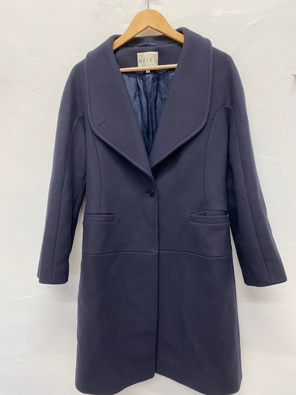 Fabulous Reiss Myla funnel neck wool blend overcoat UkL GJ001