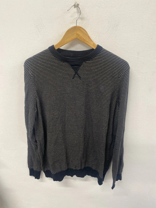 Classic J Hart bros striped knit jumper black beige XXL FE001