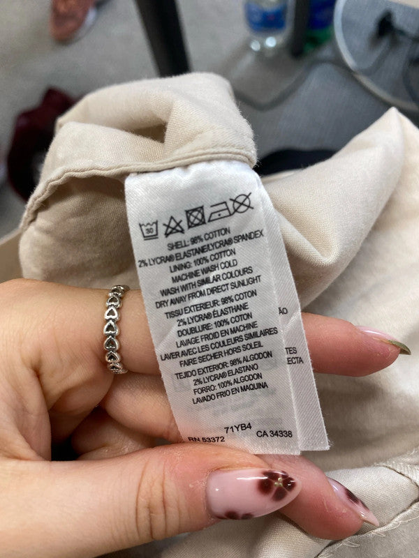 Stunning French connection ruffle sleeve cream mini dress UK 16 LG006