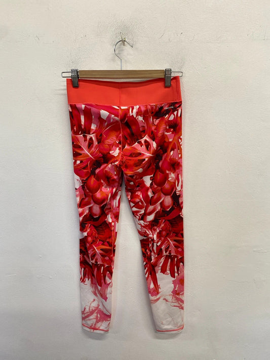 Lovely pink rose adidas active leggings UK S GK002