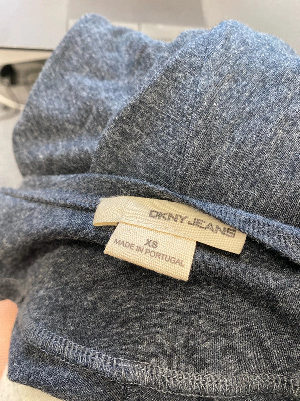 Stunning DKNY jeans grey top casual uk xs AE001