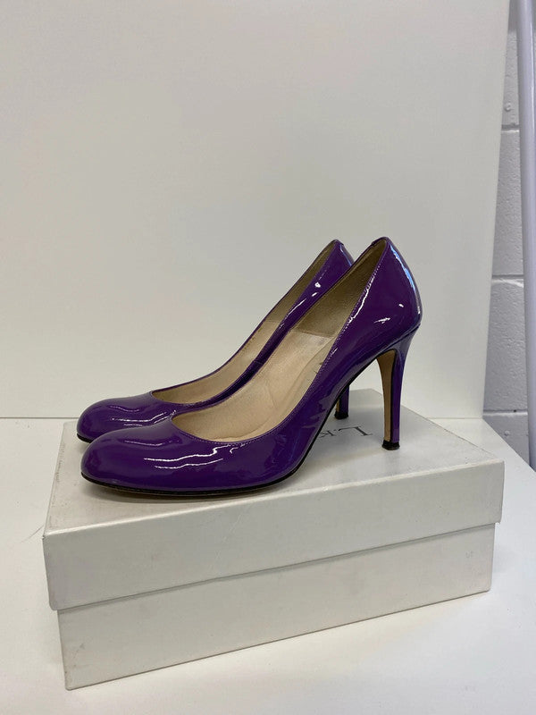 Fabulous LK Bennett Shilo Patent purple heels Uk7 occasion event JP001