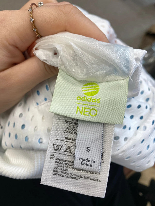 Fabulous adidas geo stripe blue pink reversible breathable bomber UK S GK002