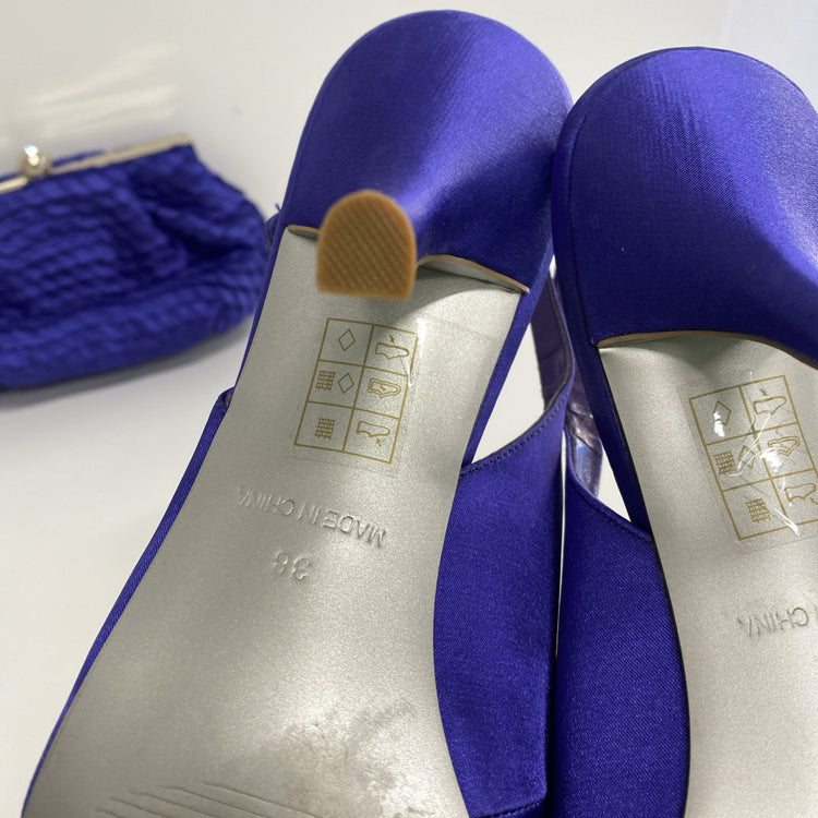Monsoon Purple  Shoes/Heels & Clutch Bag. Special Occasions/Weddings UK5 LW005